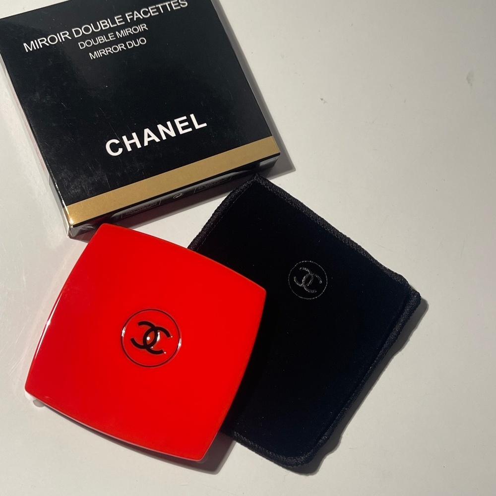 Chanel Mirror Duo Compact Double Facette Makeup red New